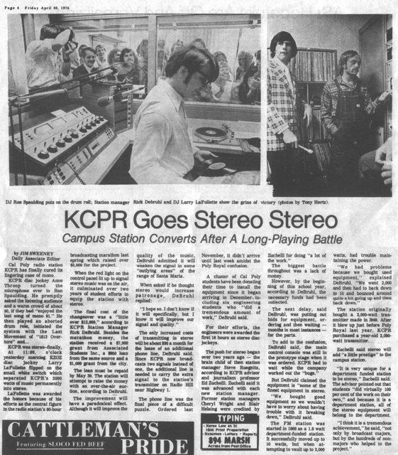 MustangDailyStereoArticle_1976April30