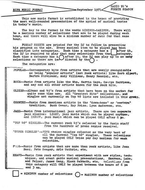 71 KCPR Music Format Sep71-1