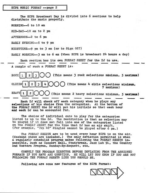 71 KCPR Music Format Sep71-2
