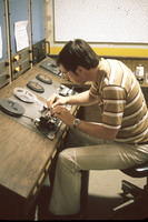Don editing in the production room