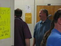 Mark in front of Room 201